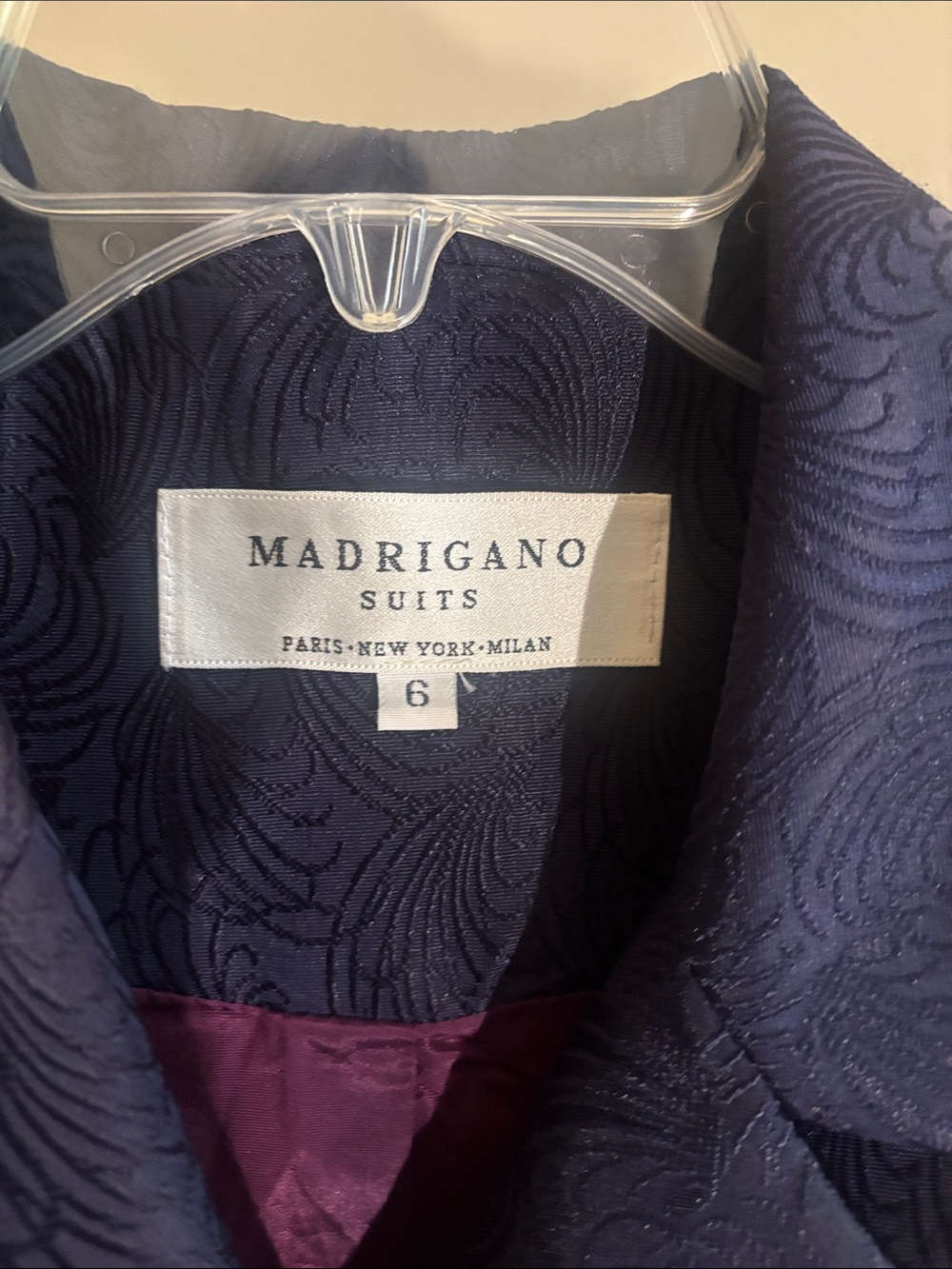 Navy Textured Button-Front Blazer - Picture 2 of 3